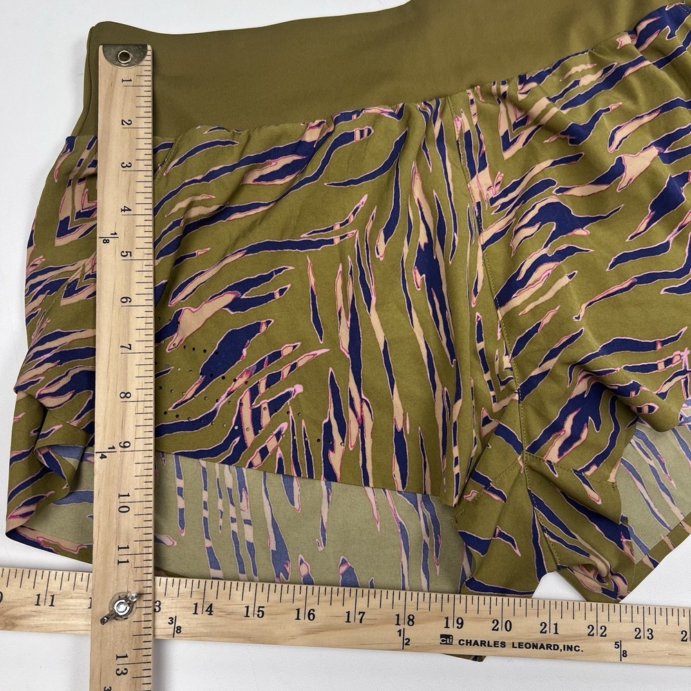 Joy Lab Green And Purple Print Shorts‎ Women's Size Medium - Picture 3 of 10